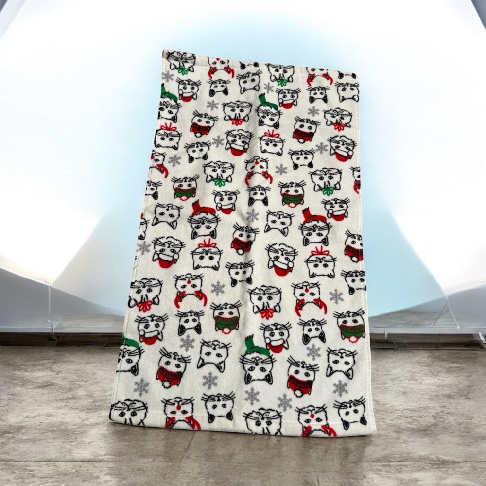 CASABA CAT CHRISTMAS HOLIDAY PATTERN HAND TOWEL